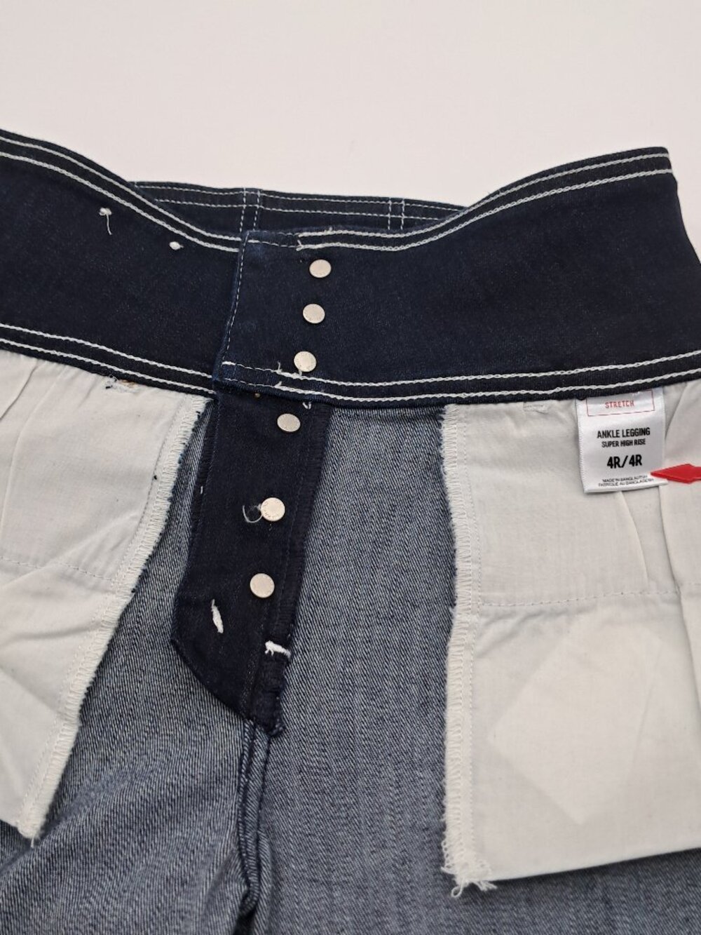 Express Ankle Leggings Super High Rise 6 Front Button 4/R Soft Jeans - Picture 5 of 11